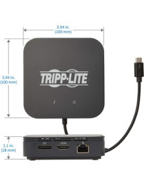 Tripp Lite MTB3-DOCK-04 Docking Station - for Notebook - 60 W - USB Type C - 4 x USB Ports - USB Type-C - Network (RJ-45) - HDMI