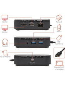 Tripp Lite MTB3-DOCK-04 Docking Station - for Notebook - 60 W - USB Type C - 4 x USB Ports - USB Type-C - Network (RJ-45) - HDMI