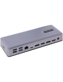 StarTech.com USB-C Docking Station, HDMI/DP/DP Alt Mode USB-C Dock, Triple/Dual 4K, 7x USB Hub, 60W PD, GbE, WWCB Certified - Wo