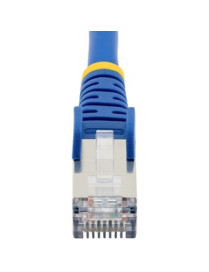 StarTech.com 3ft CAT6a Ethernet Cable, Blue Low Smoke Zero Halogen (LSZH) 10 GbE 100W PoE S/FTP Snagless RJ-45 Network Patch Cor