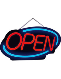 Royal Sovereign LED Open Business Sign - 1 Each - Open Print/Message - 24.40" (619.76 mm) Width x 13.40" (340.36 mm) Height - Re