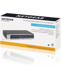 Netgear XS508M Ethernet Switch - 8 Ports - 2 Layer Supported - Modular - Twisted Pair, Optical Fiber - Desktop, Rack-mountable -