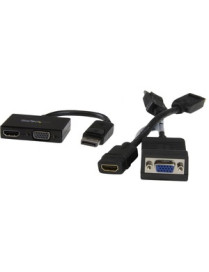 StarTech.com Travel A/V Adapter: 2-in-1 DisplayPort to HDMI or VGA - Connect your DisplayPort equipped computer system to an HDM