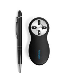 Kensington Presentation Pointer - Wireless - Wi-Fi - 2.40 GHz - Black, White - 1 Pack - USB - 4 Button(s) - TAA Compliant