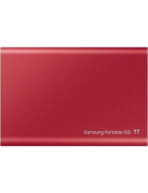 Samsung T7 MU-PC2T0R/AM 2 TB Portable Solid State Drive - External - PCI Express NVMe - Metallic Red - Gaming Console, Desktop P