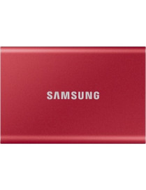 Samsung T7 MU-PC2T0R/AM 2 TB Portable Solid State Drive - External - PCI Express NVMe - Metallic Red - Gaming Console, Desktop P