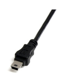 StarTech.com 1 ft Mini USB 2.0 Cable - USB A to Mini B F/M - Type A Female USB - Mini Type B Male USB - 1ft - Black