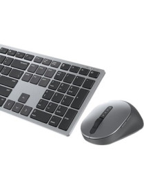 Dell Premier Multi-Device Wireless Keyboard And Mouse KM7321W - USB Wireless Bluetooth/RF - Titan Gray - USB Wireless Bluetooth/