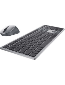 Dell Premier KM7321W Keyboard & Mouse - USB Scissors Wireless Bluetooth/RF 5.0 2.40 GHz Keyboard - Titan Gray - USB Wireless Blu