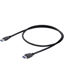 StarTech.com 1m Black SuperSpeed USB 3.0 Extension Cable A to A - M/F - Extend your SuperSpeed USB 3.0 cable by up to an additio