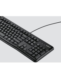 Logitech K120 Wired Keyboard for Windows, USB Plug-and-Play, Full-Size, Spill-Resistant, Curved Space Bar, Compatible with PC, L