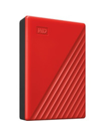 Western Digital WD My Passport WDBPKJ0040BRD-WESN 4 TB Portable Hard Drive - External - Red - USB 3.0 - 256-bit Encryption Stand