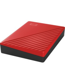 Western Digital WD My Passport WDBPKJ0040BRD-WESN 4 TB Portable Hard Drive - External - Red - USB 3.0 - 256-bit Encryption Stand