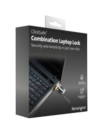 Kensington ClickSafe Combination Laptop Lock - 4-wheel - Gray - For Notebook