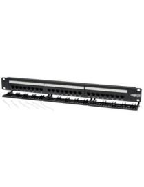 Tripp Lite 24-Port Cat6 Cat5 Patch Panel Rackmount 110 Punch Down RJ45 Ethernet 1URM - 24 x RJ-45