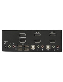 StarTech.com 2 Port Dual DisplayPort USB KVM Switch with Audio - Control 2 high-resolution dual DisplayPort computers with a sin