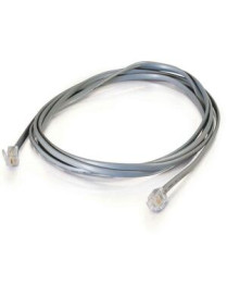 C2G Phone Cable - RJ-11 Male - RJ-11 Male - 2.13m - Silver