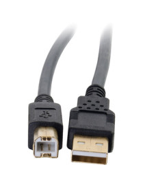 C2G Ultima USB 2.0 Cable - Type A Male USB - Type B Male USB - 5m - Charcoal