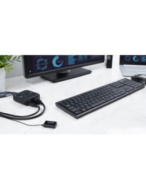 IOGEAR 2-port 4K KVM Switch with DisplayPort, USB-C and Audio - 2 Computer(s) - 1 Local User(s) - VGA, SVGA - 4096 x 2160 - 4 x 