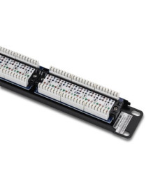 TRENDnet 24-Port Cat5-5e RJ-45 UTP Unshielded Patch Panel, Wallmount or Rackmount, 100Mhz, Color-Coded Labeling, Cat5,Cat5e,Cat4