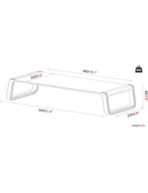 Amer Networks Amer Mounts Desk Monitor Riser Stand - 4.99 kg Load Capacity - 3.80" (96.52 mm) Height x 8.80" (223.52 mm) Width -