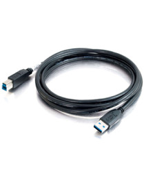 C2G 3.3ft USB A to USB B Cable - USB Type-A to Type-B Cable - Black - M/M - 3.2 ft USB Data Transfer Cable - First End: 1 x USB 