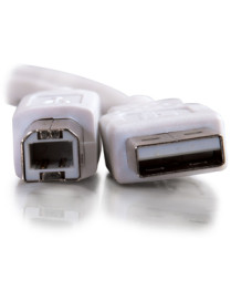 C2G USB Cable - Type A Male - Type B Male - 2m - White