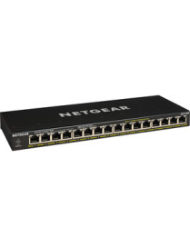 Netgear GS316P Ethernet Switch - 16 Ports - 2 Layer Supported - Twisted Pair - Desktop, Wall Mountable, Rack-mountable - 3 YearL