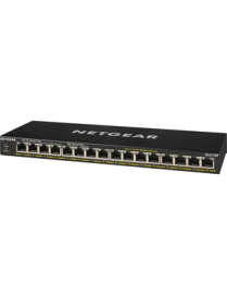 Netgear GS316P Ethernet Switch - 16 Ports - 2 Layer Supported - Twisted Pair - Desktop, Wall Mountable, Rack-mountable - 3 YearL