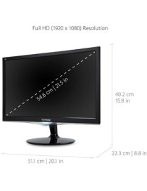 ViewSonic VX2252mh 22" Full HD LED LCD Monitor - 22" (558.80 mm) Class - 1920 x 1080 - 250 cd/m² - 2 ms - DVI - HDMI - VGA