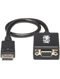 Tripp Lite DisplayPort to VGA Active Adapter - M/F, 1920 x 1200 (1080p), Black, 1 ft. - 1 ft DisplayPort/VGA Video Cable for Chr