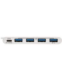 Tripp Lite 4-Port USB 3.1 Gen 1 Portable Hub, USB-C to (x4) USB-A, with USB-C Charging Port - USB Type C - External - 4 USB Port