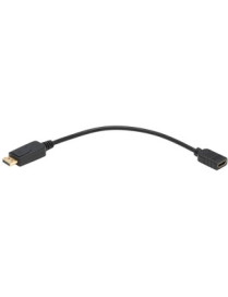 Tripp Lite P136-001 DisplayPort to HDMI Video Adapter Converter, M/F, 1 ft., Black - 1 ft DisplayPort/HDMI A/V Cable for Audio/V