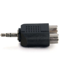 C2G 3.5mm Stereo to Dual RCA Adapter - 2 x RCA Female - 1 x Mini-phone Male - Black