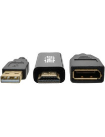 Tripp Lite P130-06N-DP-V2 HDMI to DisplayPort Active Converter 4K (M/F) - 6" DisplayPort/HDMI/USB A/V Cable for Audio/Video Devi