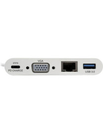 Tripp Lite U444-06N-VGU-C Docking Station - for Notebook/Tablet PC - 2 x USB Ports - 2 x USB 3.0 - Network (RJ-45) - VGA - Wired