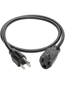 Tripp Lite P022-003 Power Extension Cord - 120 V AC10 A - Black - 3 ft Cord Length