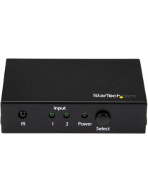 StarTech.com 2 Port HDMI Switch - 4K 60Hz - Supports HDCP - IR - HDMI Selector - HDMI Multiport Video Switcher - HDMI Switcher -