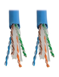 Tripp Lite 1000FT PVC CMR CAT 6 SOLID UTP BULK CABLE BLUE 1000' - for Network Device - 1000ft - Blue