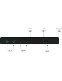 VisionTek Dual 4K USB PD Dock - Dual Display up to 4K resolutions, USB 3.0, USB-C and Thunderbolt 3 system compatible, Up to 60W