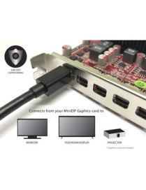 VisionTek Mini DisplayPort to DVI-D Dual Link Adapter (M/F) - DVI/Mini DisplayPort Video Cable for Monitor, Video Device, Projec