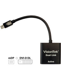 VisionTek Mini DisplayPort to DVI-D Dual Link Adapter (M/F) - DVI/Mini DisplayPort Video Cable for Monitor, Video Device, Projec