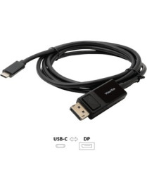 VisionTek USB-C to DisplayPort 1.4 Bi-Directional 2M Active Cable (M/M) - 6.6 ft DisplayPort/USB-C A/V Cable for Audio/Video Dev