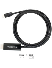 VisionTek USB-C to HDMI 2.0 Active 2 Meter Cable (M/M) - 6.6 ft HDMI/USB-C A/V Cable for Audio/Video Device, Monitor, Projector,