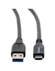 VisionTek USB-C to USB-A 1M Cable (M/M) - 3.3 ft USB/USB-C Data Transfer/Power Cable - First End: 1 x USB 3.1 Type C - Male - Se