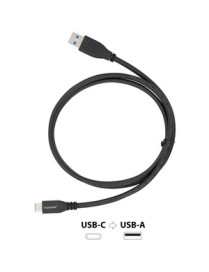 VisionTek USB-C to USB-A 1M Cable (M/M) - 3.3 ft USB/USB-C Data Transfer/Power Cable - First End: 1 x USB 3.1 Type C - Male - Se