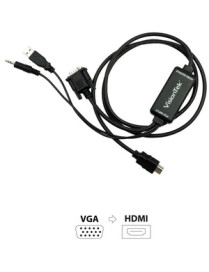 VisionTek VGA to HDMI 1.5M Active Cable (M/M) - 4.9 ft HDMI/VGA Video Cable for Video Device - First End: 15-pin HD-15 - Male - 