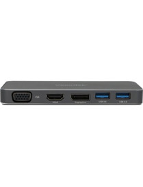 VisionTek VT210 Dual Display USB-C Docking Station with Power Passthrough - for Notebook - 100 W - USB Type C - 2 Displays Suppo