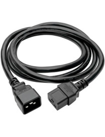 Tripp Lite 10ft Power Cord Extension Cable C19 to C20 Heavy Duty 20A 12AWG 10' - For Chassis - 250 V AC20 A - Black - 10 ft Cord