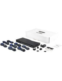 StarTech.com 8 Port 1U Rackmount USB KVM Switch Kit with OSD and Cables - A complete 8-port USB KVM kit, including all necessary